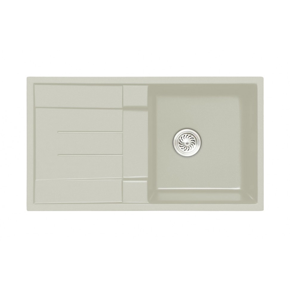 Lava-Loiça Resina Retangular Branco 86x50cm Lava-Loiça Resina Retangular Branco 86x50cm