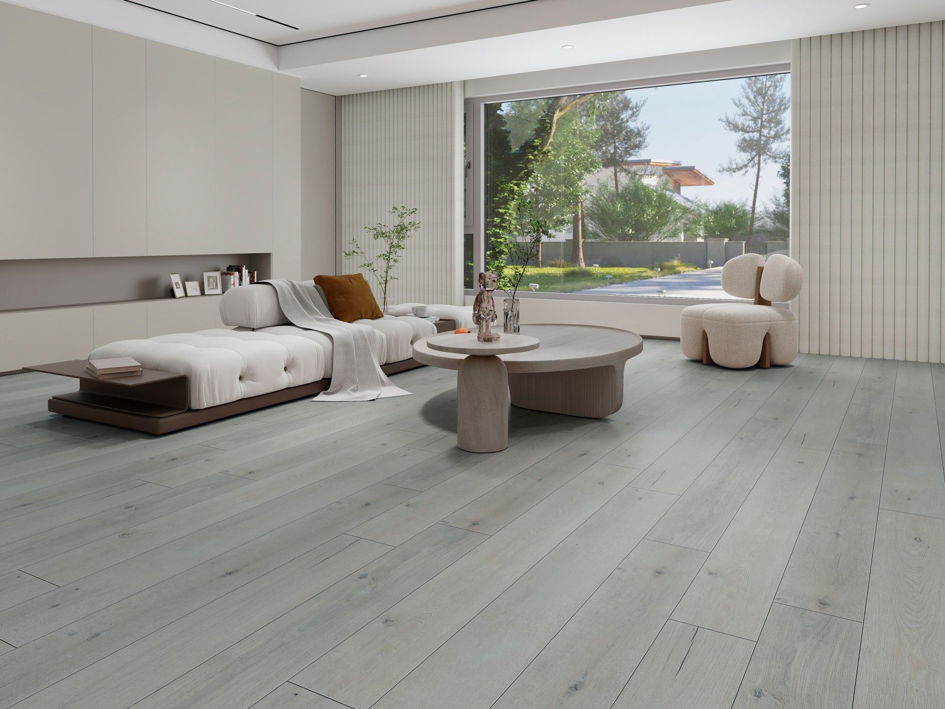 Pavimento Vinílico SPC Click 4mm Cinza 2,17m2