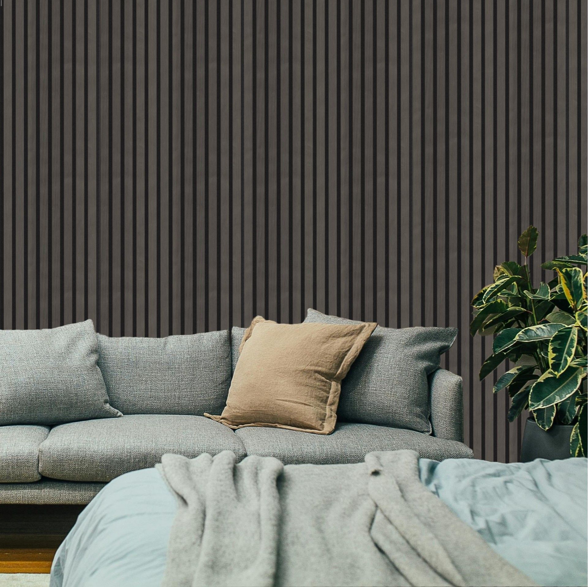 PAINEL ACÚSTICO MDF CINZA 2400X605X21MM 2,90M2