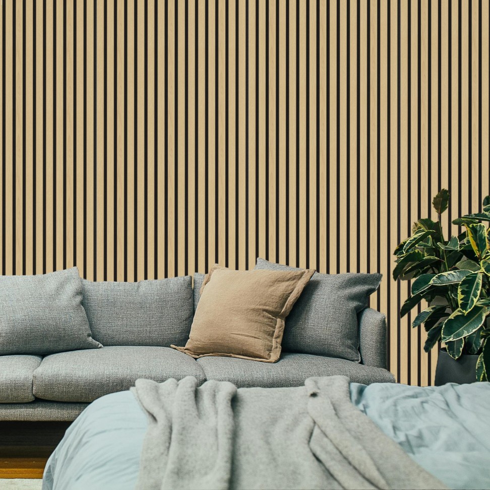 Painel Ac�stico MDF Natural 2400x605x21mm 2,90m2