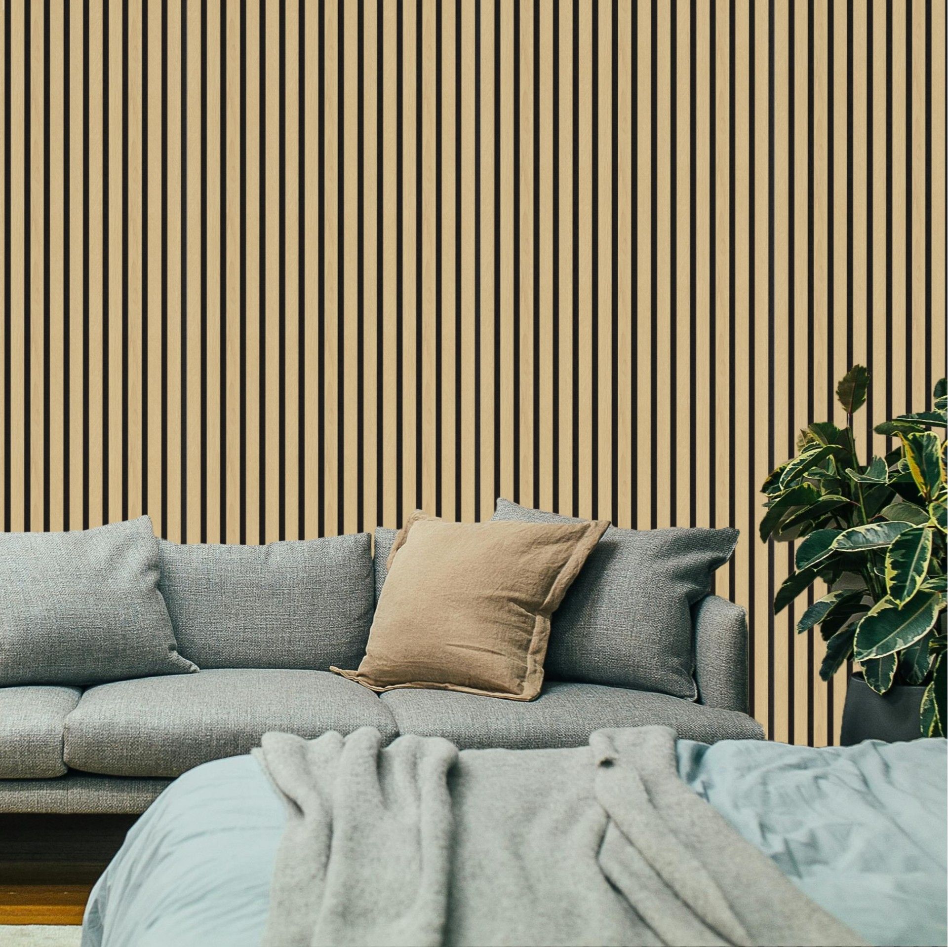 PAINEL ACÚSTICO MDF NATURAL 2400X605X21MM 2,90M2