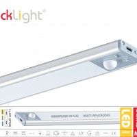 RÉGUA LED SLIM 2W 3CCT USB 40CM RÉGUA LED SLIM 2W 3CCT USB 40CM