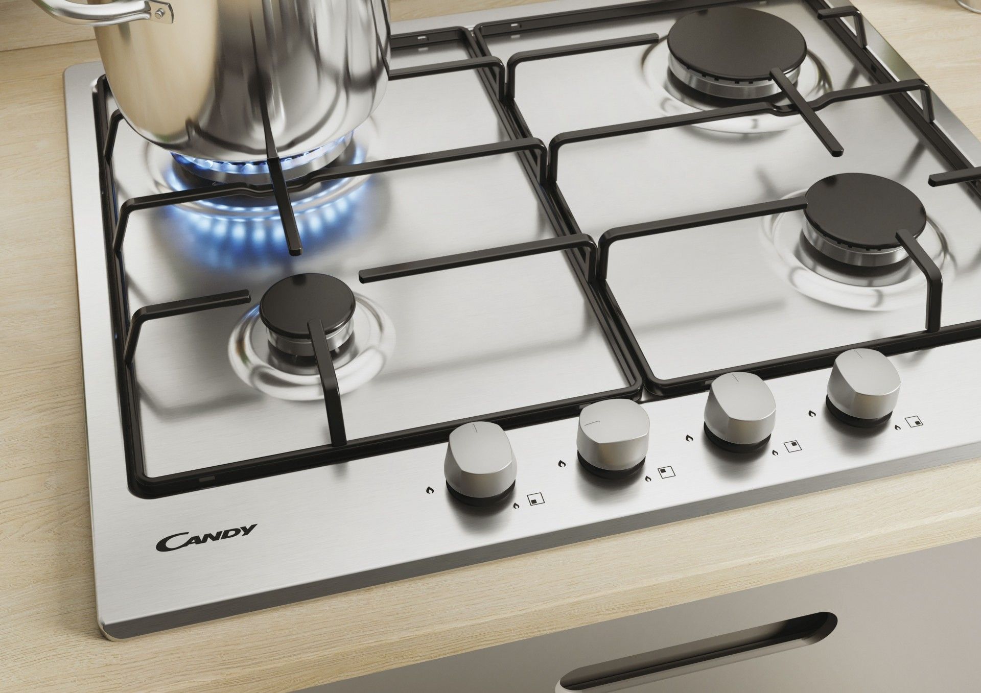 Placa a gás Chw6br4wx Inox Candy