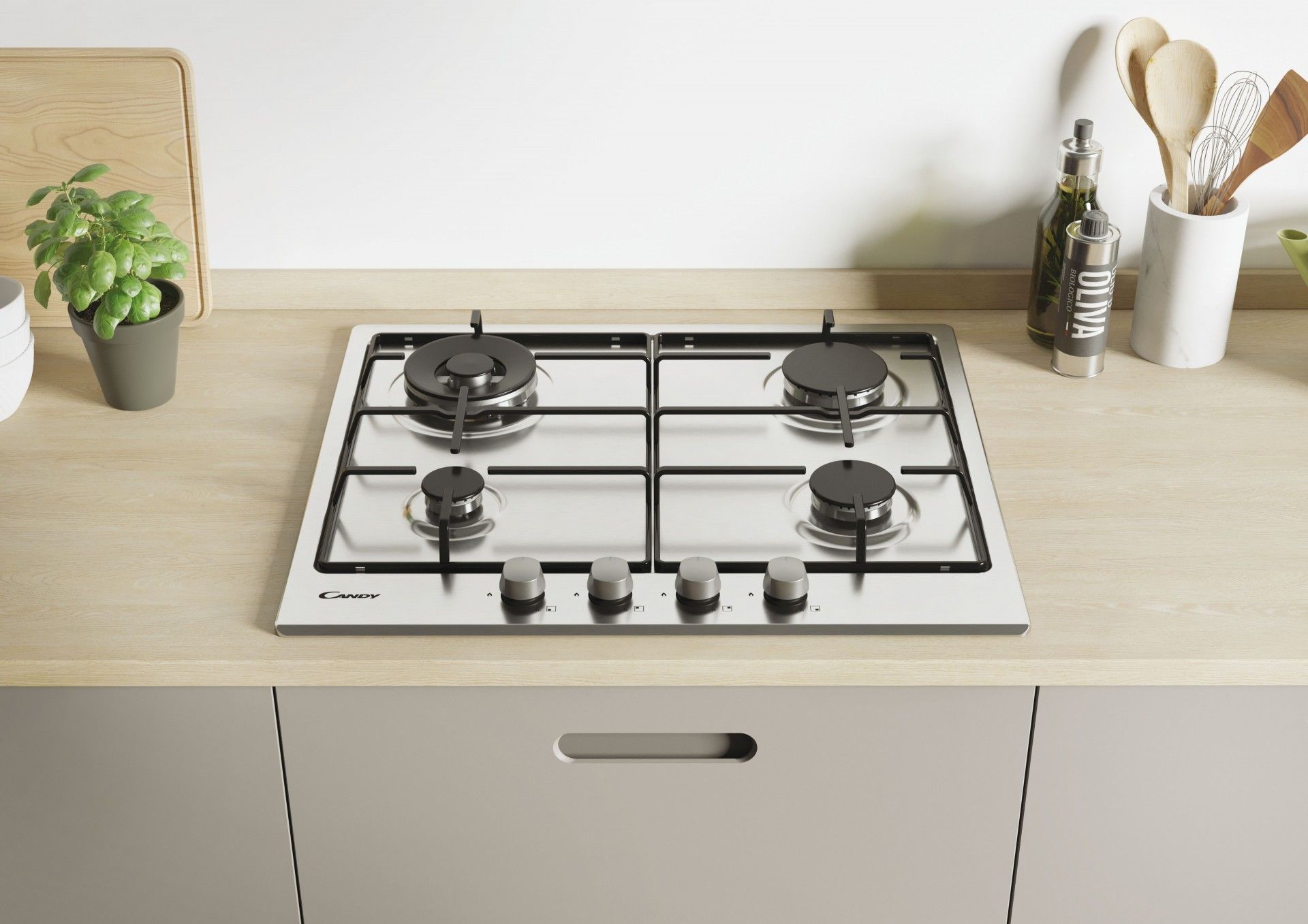 Placa a gás Chw6br4wx Inox Candy