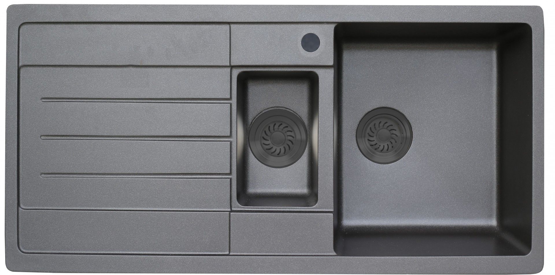 Lava-Loiça Resina Cuba E Meia Preto 100x50cm