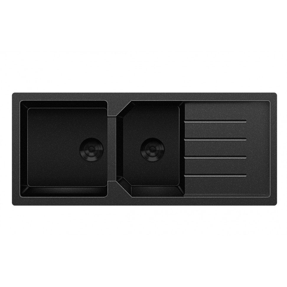 Lava-Loiça Resina 2 Cubas Preto 114x49,5cm Lava-Loiça Resina 2 Cubas Preto 114x49,5cm