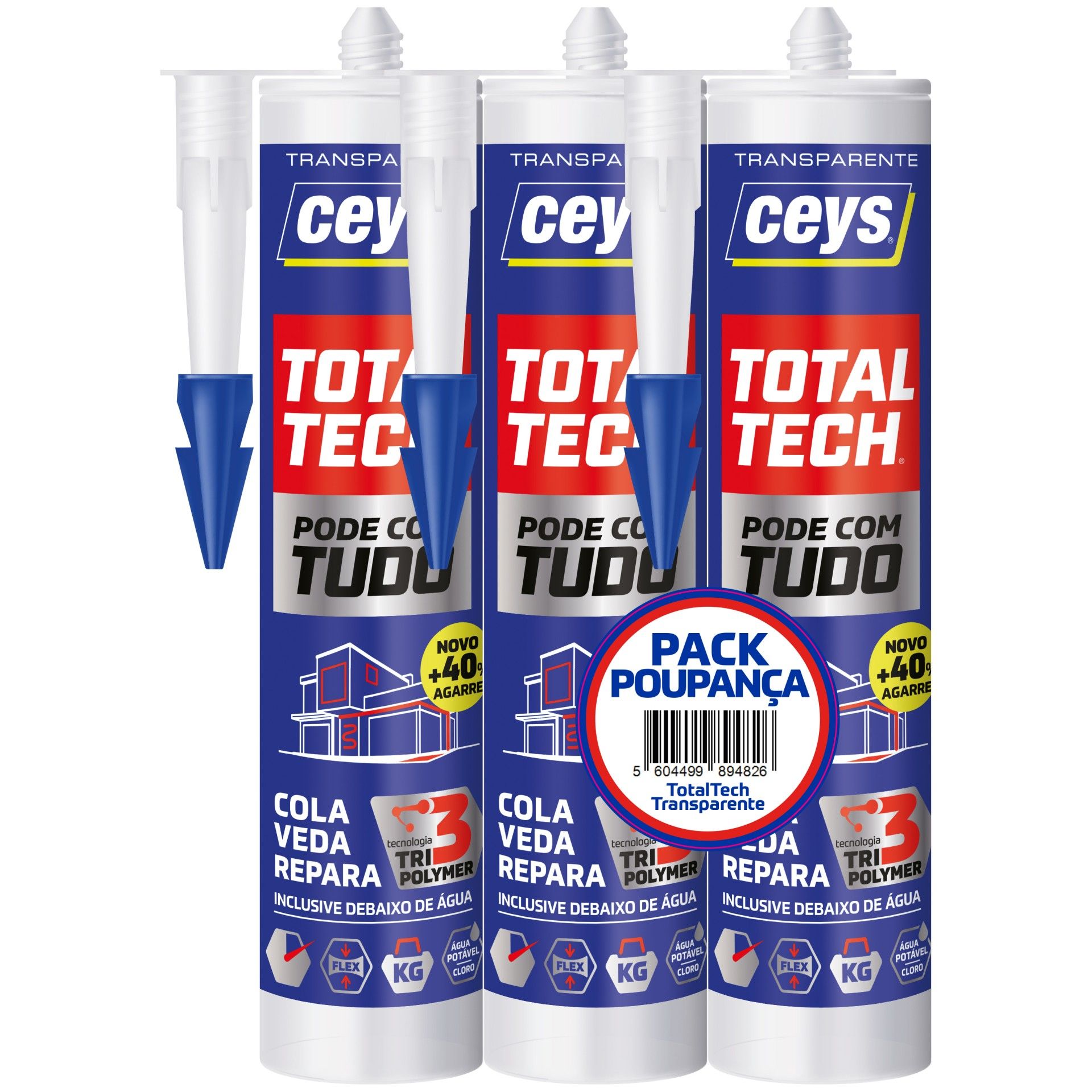 Pk3 Cola&Veda Total-Tech Transparente. 290ml