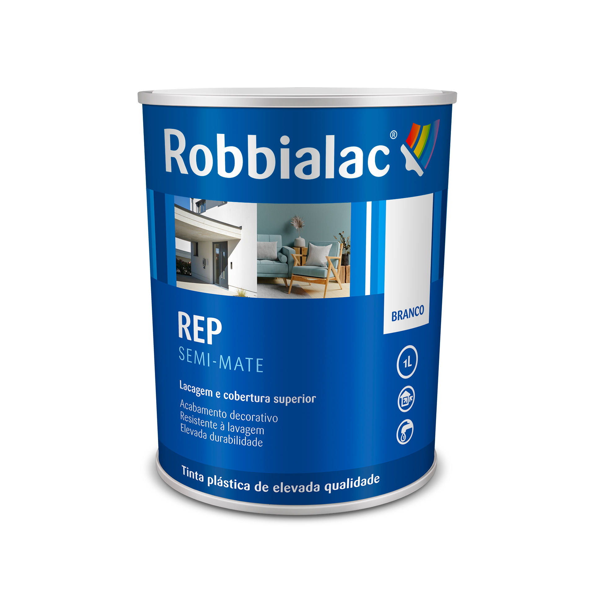 Tinta Rep Interior/Exterior Semi-Acetinada Branca 1l