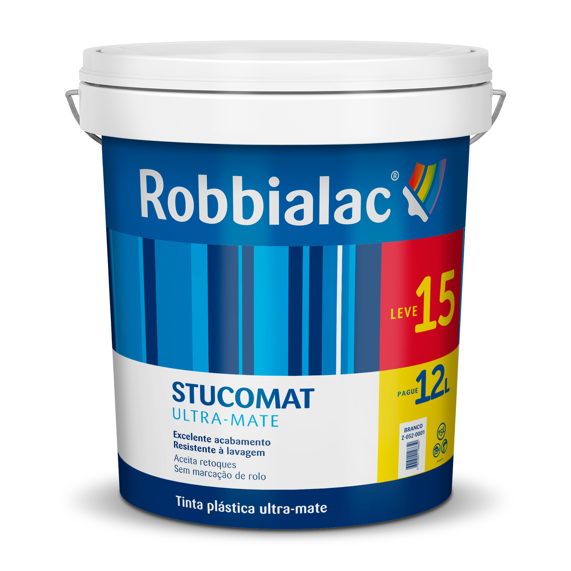 Tinta Stucomat Interior Exterior Mate Branco 12l+3l