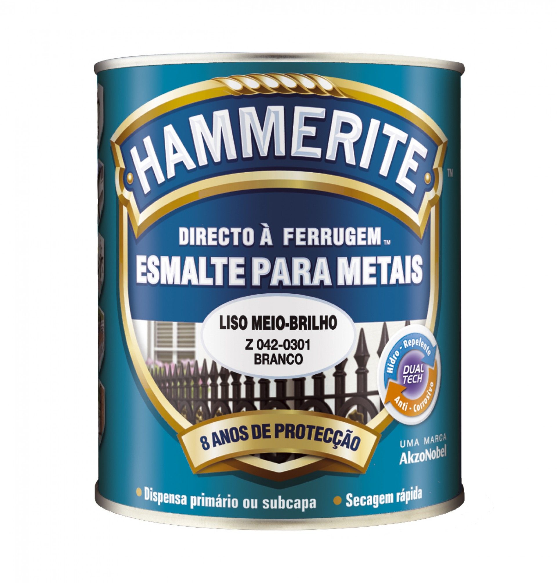 Esmalte Hammerite Meio Brilho Antiox Branco 0,75l
