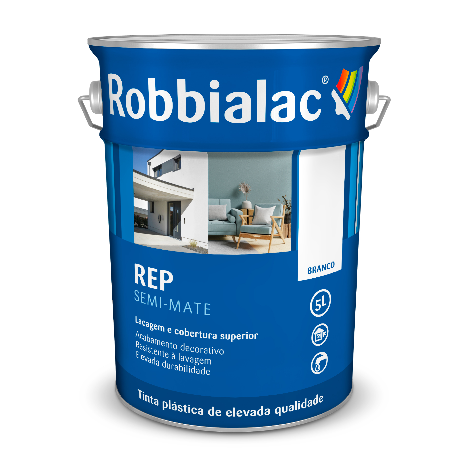 Tinta Rep Interior/Exterior Semi-Acetinada Branca 5l