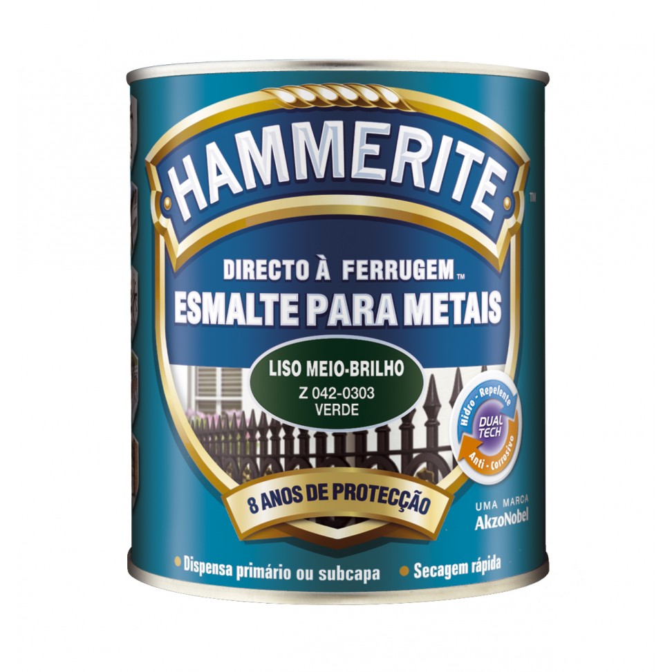 Esmalte Hammerite Meio Brilho Antiox Verde 0,75l Esmalte Hammerite Meio Brilho Antiox Verde 0,75l