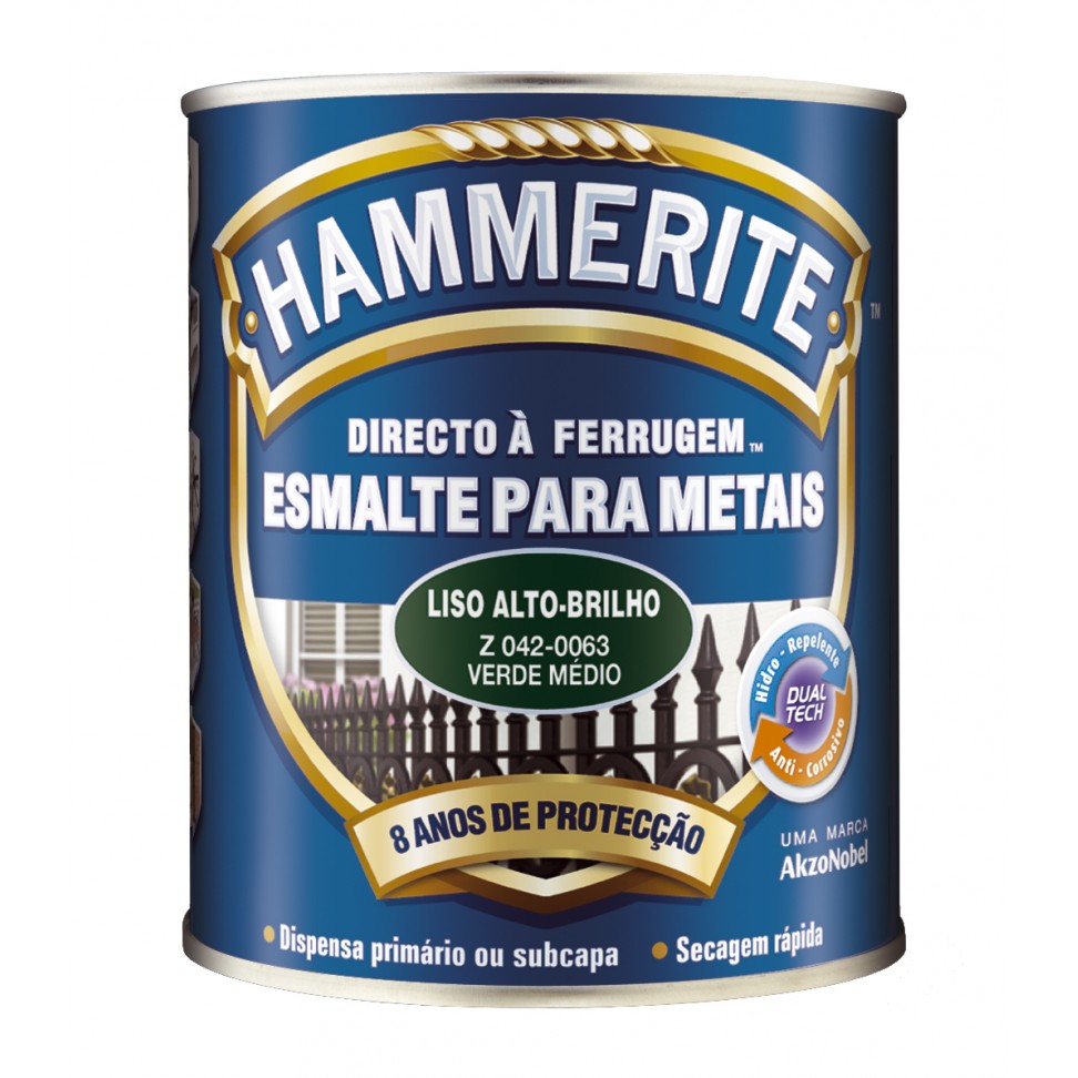 Esmalte Hammerite Antiox Verde M 0,75l Esmalte Hammerite Antiox Verde M 0,75l