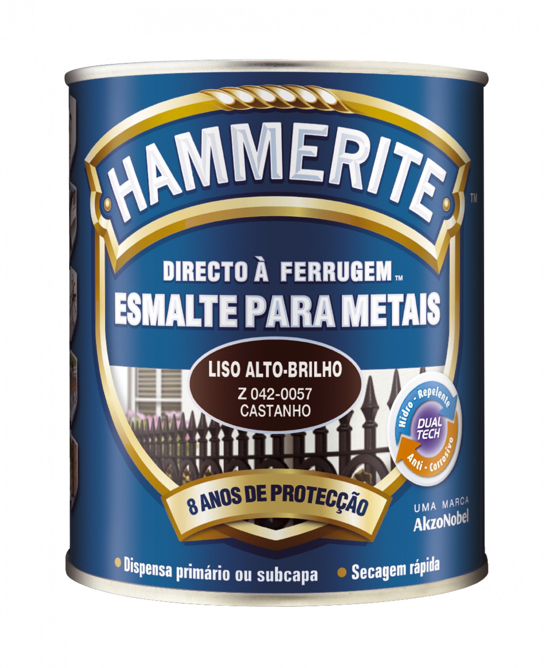 Esmalte Hammerite Antiox Castanho 0,75l