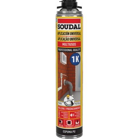 Espuma Poliuretano Pistola 1k Multiusos 750ml Espuma Poliuretano Pistola 1k Multiusos 750ml