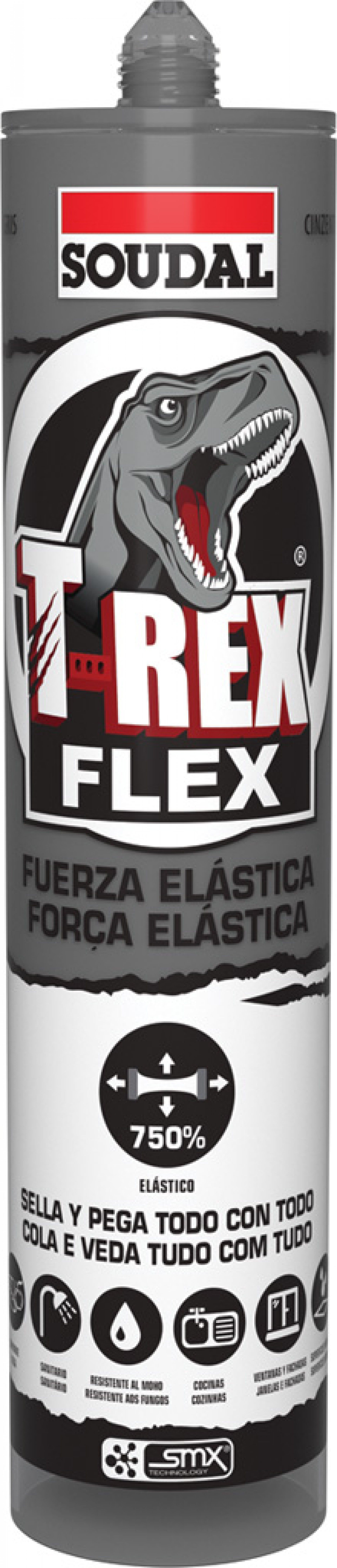 Cola&Veda T-Rexflex Cinza 290ml