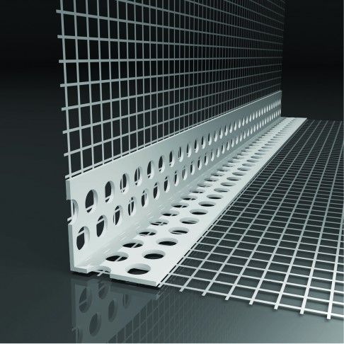 Cantoneira Pvc C/Rede 8x12x250cm Cantoneira Pvc C/Rede 8x12x250cm