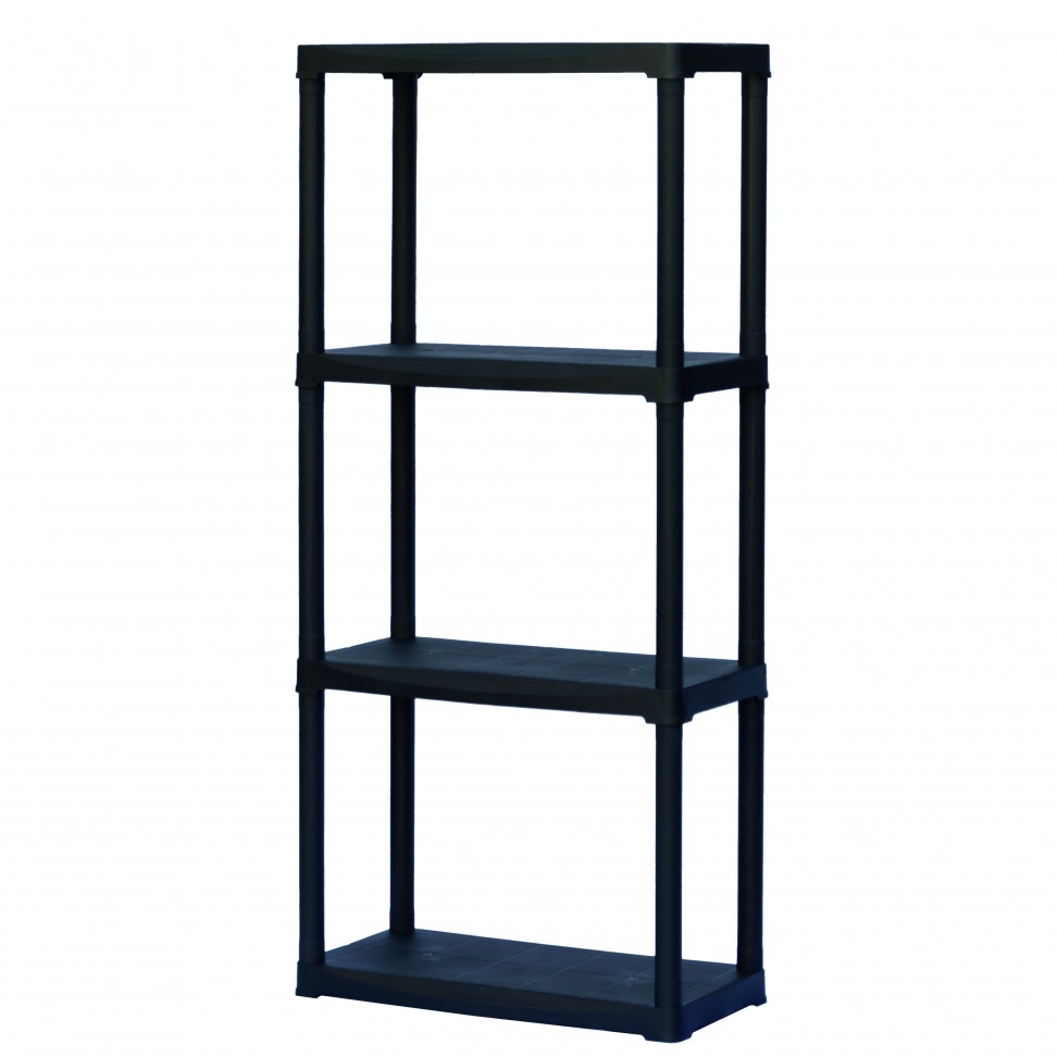 Estante Pvc 4 Prateleiras 133x60x30cm Preto