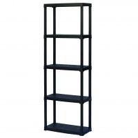 Estante Pvc 5 Prateleiras 176x60x30cm Preto Estante Pvc 5 Prateleiras 176x60x30cm Preto