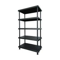 Estante Pvc 5 Prateleiras 164.5x92x45cm Preto Estante Pvc 5 Prateleiras 164.5x92x45cm Preto