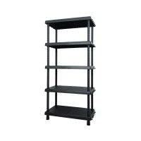 Estante Pvc 5 Prateleiras 164.5x82x40cm Preto Estante Pvc 5 Prateleiras 164.5x82x40cm Preto