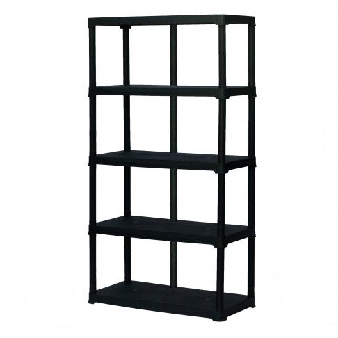 Estante Pvc 5 Prateleiras 176x100x45cm Preto Estante Pvc 5 Prateleiras 176x100x45cm Preto