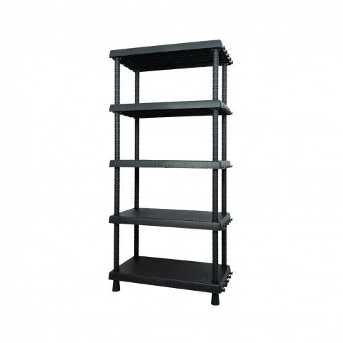 Estante Pvc 5 Prateleiras 164.5x82x40cm Preto Estante Pvc 5 Prateleiras 164.5x82x40cm Preto