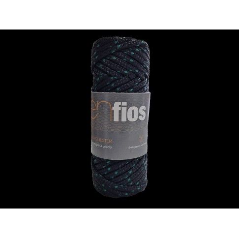 BOBINE POLIESTER 4MM 25M Preto e Verde