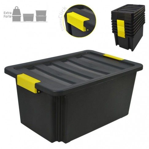 CAIXA DE ARRUMAÇÃO 100L 75X51X37CM Preta CAIXA DE ARRUMAÇÃO 100L 75X51X37CM Preta