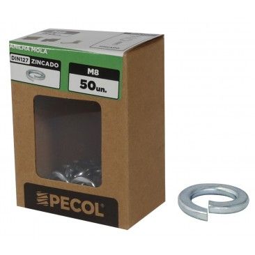Anilha Mola DIN127 Zinco M8 - Caixa 50