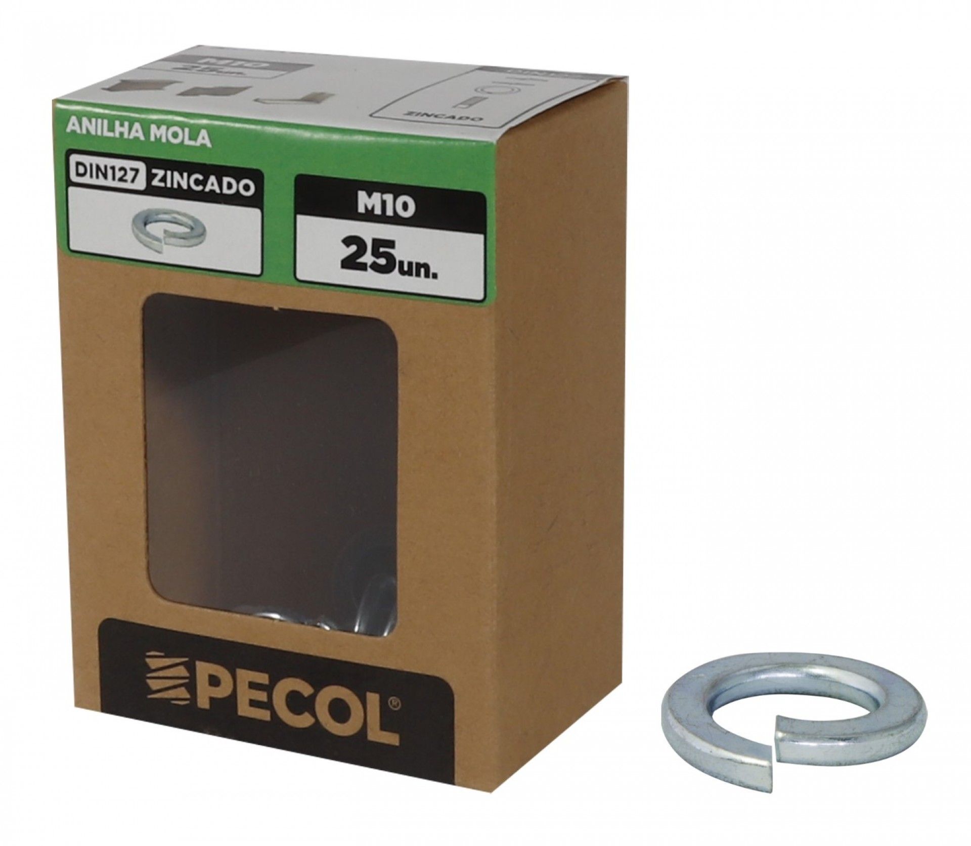 Anilha Mola DIN127 Zinco M10 - Caixa 25