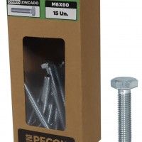 Parafuso Sextavado Rosca Total DIN933 8.8 Zinco M6X60 - Caixa15