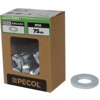 Anilha Chapa DIN125 Zinco M10 - Caixa 75