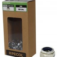 Porca Nyloc DIN985 Aço Zinco M6 - Caixa 80 Porca Nyloc DIN985 Aço Zinco M6 - Caixa 80