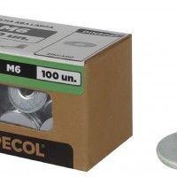 Anilha Aba Larga DIN9021 Zinco M6 - Caixa 100 Anilha Aba Larga DIN9021 Zinco M6 - Caixa 100
