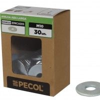 Anilha Aba Larga DIN9021 Zinco M10 - Caixa 30 Anilha Aba Larga DIN9021 Zinco M10 - Caixa 30