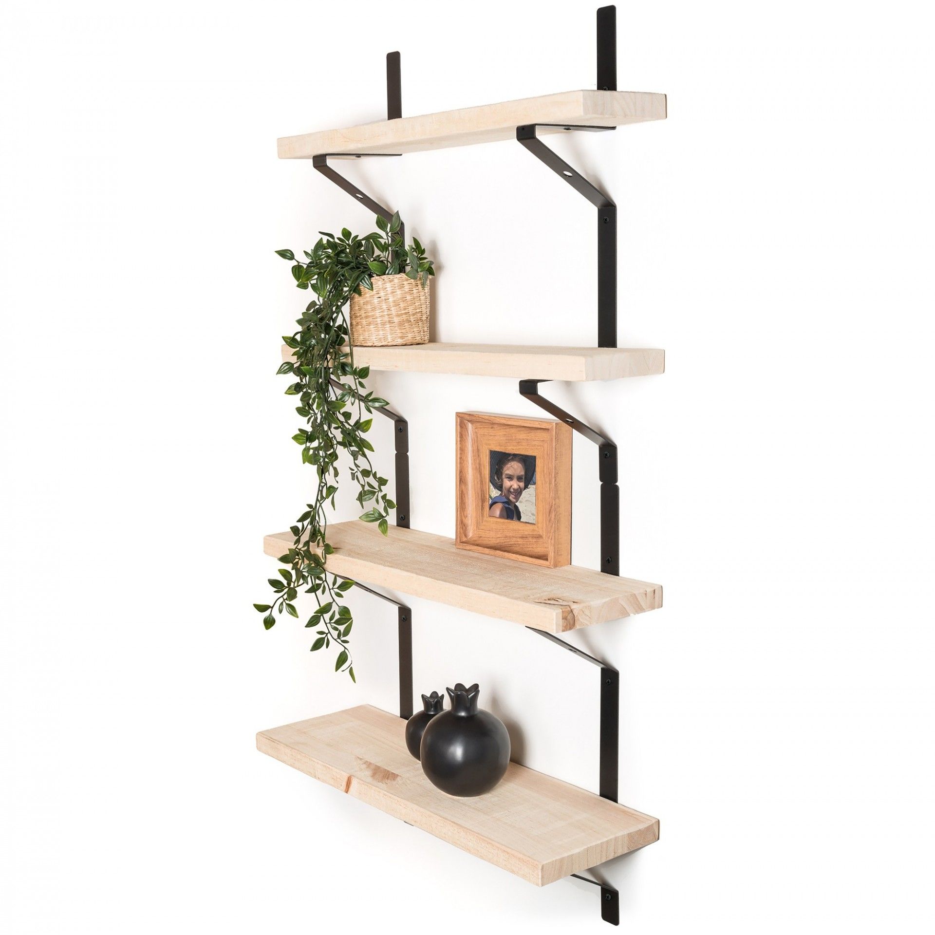 SUPORTE PRATELEIRA PRETO 55x15CM 30KG