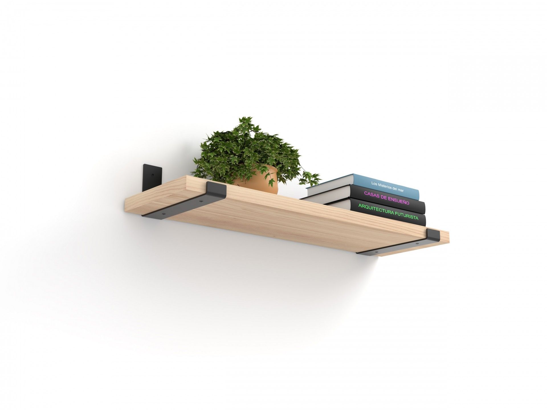 SUPORTE PRATELEIRA PRETO 20CM 25KG