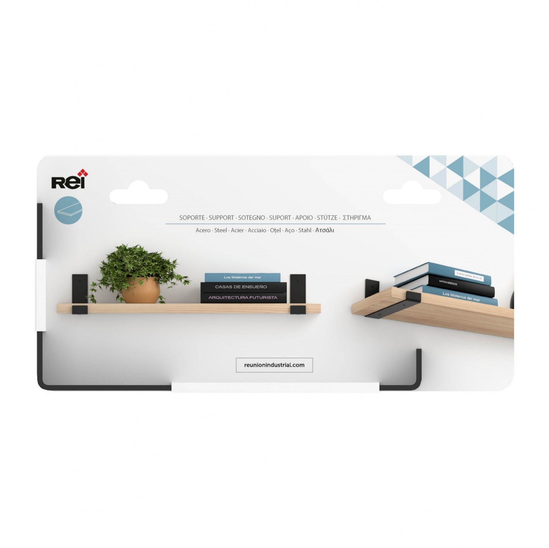 SUPORTE PRATELEIRA PRETO 20CM 25KG