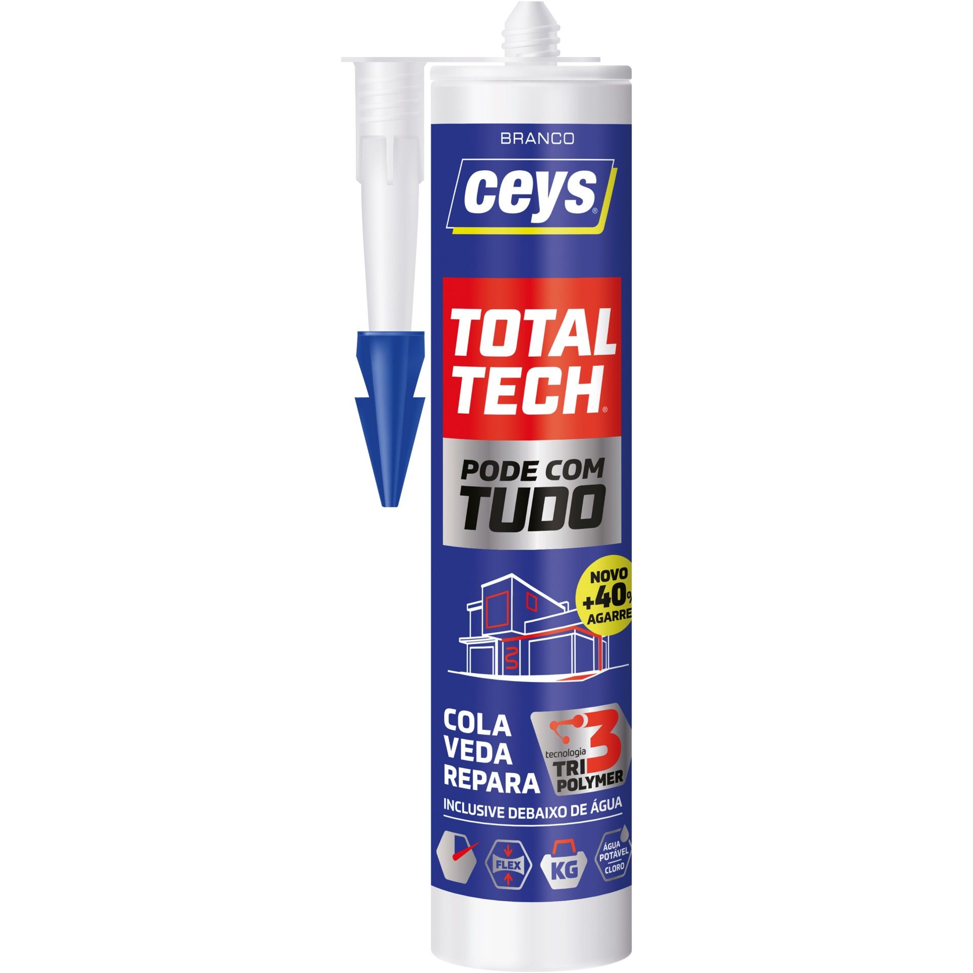 Cola e Veda Total Tech Branco 290ml