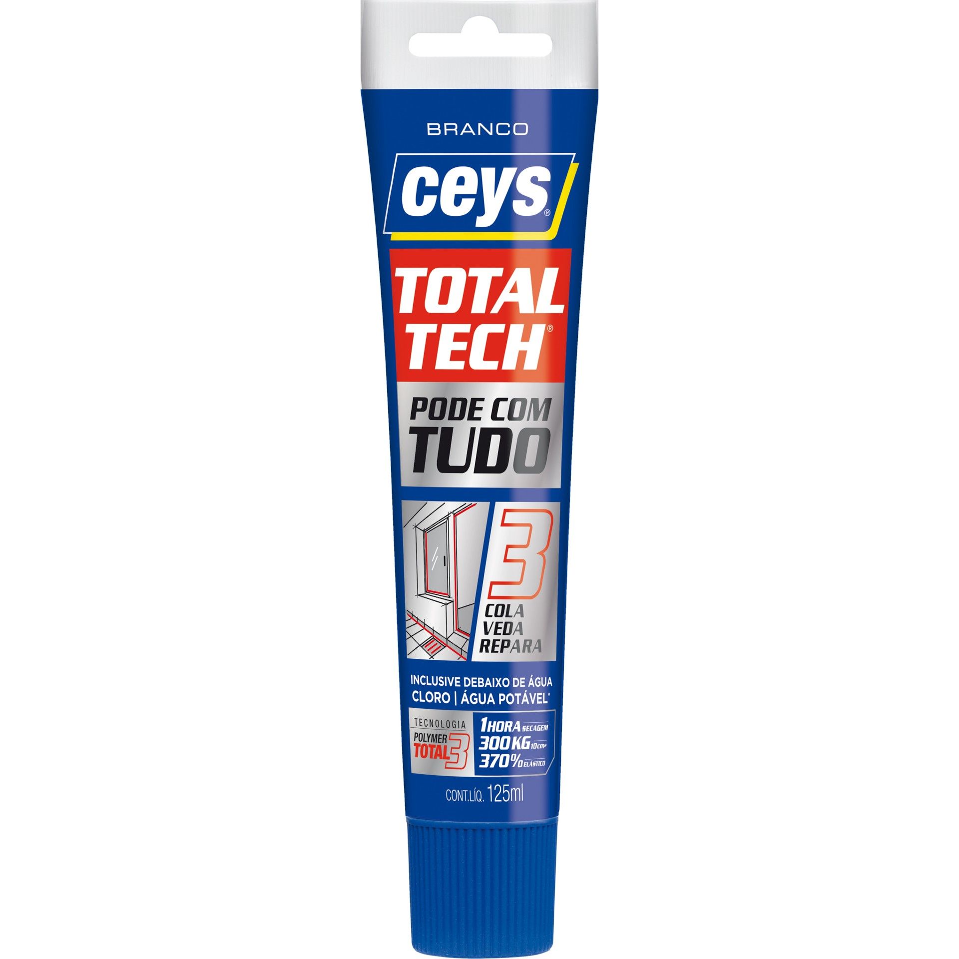 Cola e Veda Total Tech Branco 125ml