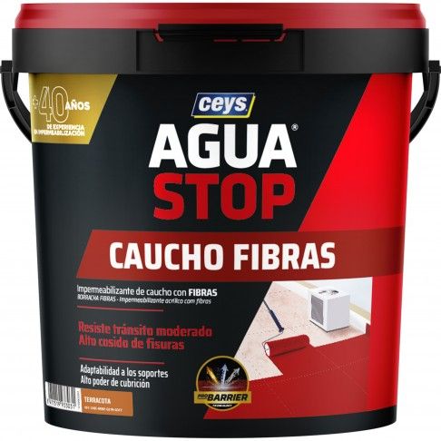 Aguastop Borracha Acrlica Fibras Telha 5Kg