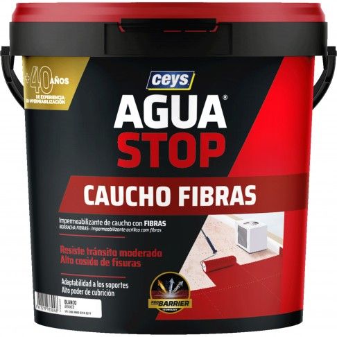 Aguastop Borracha Acrílica Fibras Branco 5Kg Aguastop Borracha Acrílica Fibras Branco 5Kg