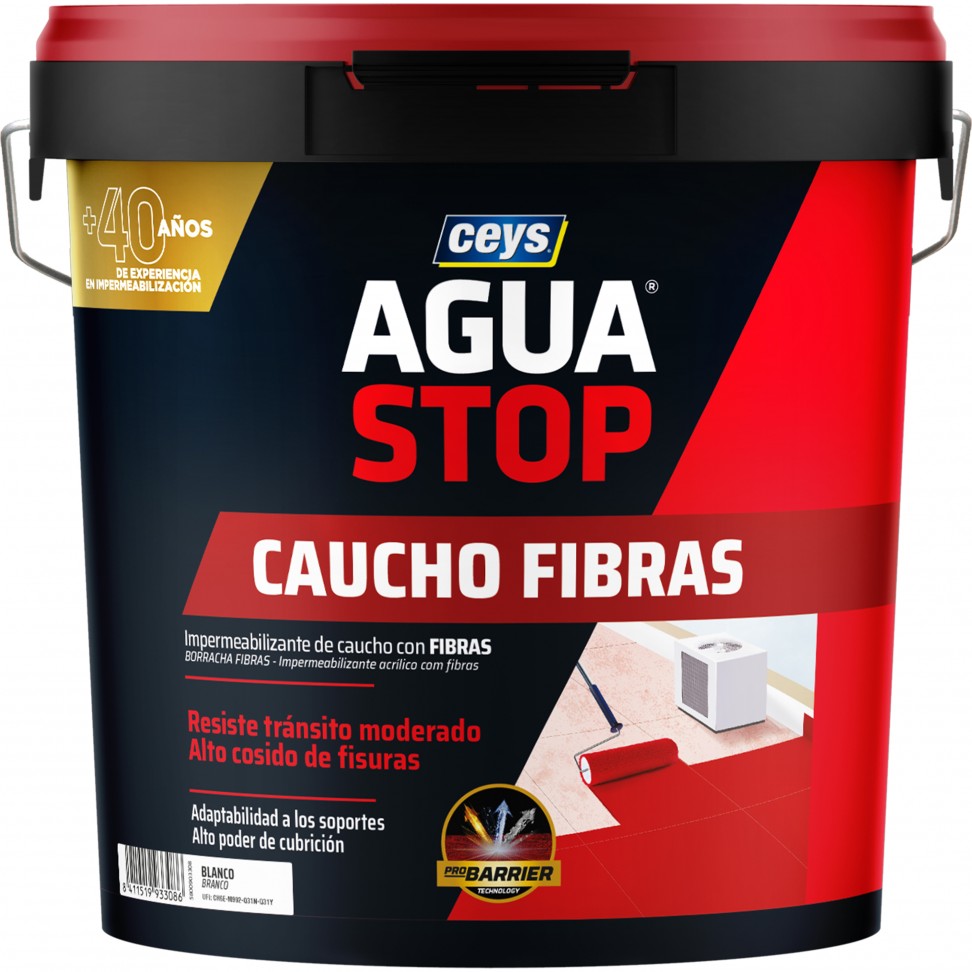 Aguastop Borracha Acr�lica Fibras Branco 20Kg