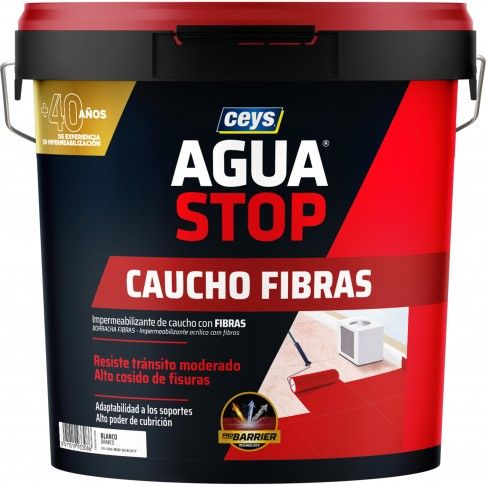 Aguastop Borracha Acrílica Fibras Branco 20Kg Aguastop Borracha Acrílica Fibras Branco 20Kg