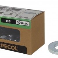 Anilha Chapa DIN125 Zinco M6 - Caixa 100 Anilha Chapa DIN125 Zinco M6 - Caixa 100