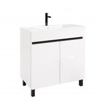 CONJUNTO MÓVEL ECO BRANCO/ PRETO 80CM CONJUNTO MÓVEL ECO BRANCO/ PRETO 80CM