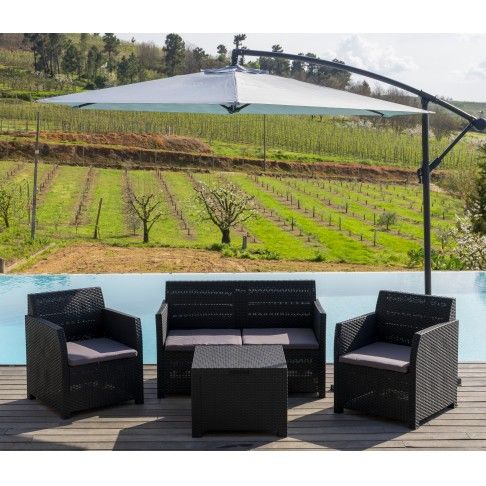 Conjunto Rattan Artemide Antracite 4 Lugares Conjunto Rattan Artemide Antracite 4 Lugares