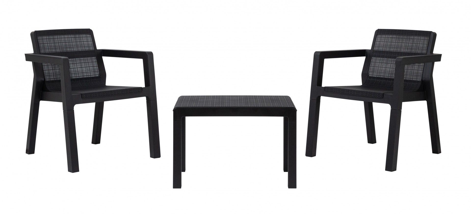 CONJUNTO 2 CADEIRAS + MESA RIVIERA ANTRACITE