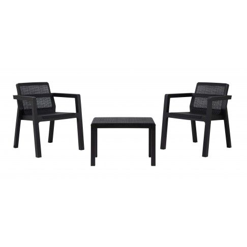 CONJUNTO 2 CADEIRAS + MESA RIVIERA ANTRACITE CONJUNTO 2 CADEIRAS + MESA RIVIERA ANTRACITE